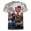 Men's T-skjortor The Big Bang Theory 3D Tryckt T-shirt Men/Women mode casual rolig Harajuku Style Streetwear Oversize Tops