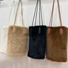 Shoulder Bags Faux Fur Bucket Tote For Women Luxury Designer andbags And Purses 2023 New In Fasion Korea Plus Simple Underarm SoulderH2422