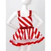 Stage Wear Girls Ballet Tutu Dress Christmas Dance Sequins Striped Figure Ice Skating Roller Twirling Leotard