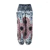 Broeken Meisjesleggings Kinderbroeken Zomer 2024 Boho Print Kinderen Yoga Losse Hippie Casual Strandkleding