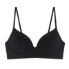 BRAS 2024 Soutien-gorge lisse de couleur unie avec bretelles amovibles Filles Sous-vêtements confortables doux Femmes Lingerie Blanc Peau noire