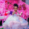 Girl Dresses Sparkly Sequined Baby Girls Long Ball Gown Puffy Flower Kids Pageant Infant Birthday Dress