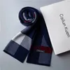 Classical MenS Winter Plaid Scarf Warm 100% Pure Wool Neck Scarves Soft Cashmere Scarves British Style Man Business Scarf 240201