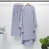 Ethnische Kleidung Volle Abdeckung Muslimische Frauen Hijab Kleid Ramadan Dubai Abaya Kopftuch Khimar Rock Set Islamische Gebet Kleidungsstück Robe Kaftan