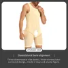 Herren-Shapewear mit Gesäßpolstern, Bodysuit, Bauchkontrolle, Ganzkörperformer, Kompressions-Schlankheitsunterwäsche, Po-Heber, offener Schritt, 240127