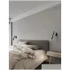 Lâmpada de parede Lâmpada de parede Modern Minimalista Criativo Spotlight Ajustável para Cabeceira Quarto Espelho Luz Corredor Sconce Luminária Interior Dr Dhqgl