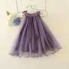 Meisje Jurken Party Formele Meisjes Kinderen Paarse Bloem Vestidos Mode Kinderkleding Voor 4 6 8 10 12 Jaar AKF164099