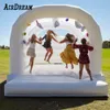 4.5x4.5m (15x15ft) With blower wholesale Wedding's Moonwalk, Plus Size Inflatable White Wedding Jumping Bouncer house, Classic Bounce jumper castle tent For Sale