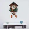 Väggklockor Creative Bird House Clock Pastoral Style Cartoon Kid's Room Decorative Full Music Time Reporting