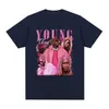 Męskie koszulki Rapper Young Thug Graphic Print T-shirt mężczyzn Mężczyzn Kobiety moda Hip Hop vintage T-shirty zwykłe bawełniane krótkie rękawe koszula