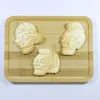 Moldes de cozimento Decoração de Halloween Crânio Cabeça Cookie Cutter Mold Stamp The Dead Skeloton Face 3D Plástico Biscoito Press Mold para Ferramentas