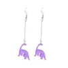 Charm Vintage Earrings Long Dinosaur Acrylic Animal Ear Clips Summer Personality Funny Drop Delivery Otnux