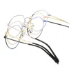Zonnebrilmonturen Metalen frame Bril Volledige rand Oog Unisex Anti Blue Ray Optische bril met veerscharnieren Verkopen