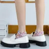 Skarpetki damskie 3Pair/Lot Styl w stylu koreański harajuku wygoda krótka bawełniana kawaii druk moda kwiat femme socken niska rurka