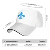 Cappellini da baseball Quebec Francia Blu Fleur De Lys Stile moderno PQ Qc Royal French Francais su sfondo bianco Berretto da baseball