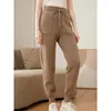 Women's Pants Wool Skinny High Waist Pure Color Slimming Casual Outdoor Draped Versatile Fashion Cashmere Knitted Trousers
