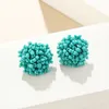 Stud Earrings Arrival Jewelry Accessories Bohemia Handmade Beads Small Simple Semicircle Colorful Beaded Earriings For Women 2024