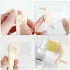 Arts And Crafts 50pcs Plastic Floss Bobbins With 1pc String Winder Bobbin Cross Stitch Card Thread Yarn Holder DIY Embroidery Sewing