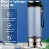 Verres à vin générateur d'hydrogène bouteille d'eau tasse à boire en verre Portable cadeau d'anniversaire sain 450ml en acier inoxydable