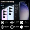 S23Ultra Android 8.1 Smartphone Écran tactile Écran couleur 4G 3 Go 8 Go de RAM 64 Go 128 Go 256 Go ROM Écran HD de 7,3 pouces Le capteur de gravité Smart Wake prend en charge plusieurs langues