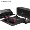 النظارات الشمسية Kingseven نظارات شمسية شفافة العلامة التجارية مربع Retro TR90 استقطاب كروم Mens نمط الكربون تصميم نمط في الهواء الطلق عيون J240202