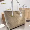 Avondtassen Hot Designer Tas Dames Boodschappentas Mode Handtas Bloemen Canvas Lederen Knop Openen En Sluiten Grote Capaciteit Boodschappentas Schoudertas 2024