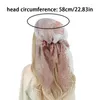 Ethnic Clothing Fashion Women Mesh Pre Tied Turban Cap Embroidery Floral Hijab Head Cover Scarf Wrap Breathable Shawls Hair Accessories