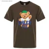 T-shirts pour hommes Joyeux Teddy Bear Boy Aujourd'hui est votre jour T-shirts Hommes Mode Tops surdimensionnés Dessin animé T-shirt d'été Mode Lâche Tee Vêtements T240202