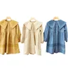 Girl Dresses Girls Dress Size 110-160 Spring 2024 Korean Edition Western Style Long Sleeved