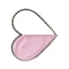 Evening Bags Heart Shaped Diamond Clutch For Women Designer Chic Metal Handle Shiny Sequins Purse Female Wedding Handbags