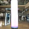3mH (10ft) avec ventilateur en gros colonne gonflable LED en gros, pilier d'éclairage publicitaire à changement de couleur avec impression de logo pour la promotion d'événements de fête de mariage