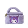 Borsa per ragazze Fuzzy Cosmetics con cerniera Ragazza Kuromi Melody Casual Princess Accessori Borse Consegna di goccia di grande capacità Dh6X3