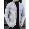 Męskie dzianiny sweter sweter z długim rękawem czarny płaszcz z dzianinem Casual Knitwear Autumn Winter Clothing 240130