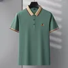 Polos da uomo Minglu Summer Cotton Golf Polot Shirts Ape da api di lusso Clavoro corto Colore Solido Business Casual