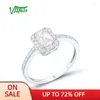 Klusterringar Vistoso Gold for Women Authentic 9K 375 White Ring Sparkling Cubic Zirconia Gorgeous Wedding Fine Jewelry