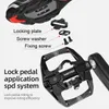 Två användningar Bicycle Pedal 2 i 1 med gratis CLEAT för SPD System MTB Road Aluminium Anti-Slip Sealed Bearing Lock Accessories 240129