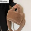 Evening Bags Women Big Handbag Faux Fur Handbags Lady Shoulder Bag Fashion Plush Handle Crossbody Winter Brand Design