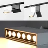 Track Lights Nordic LED Track Light Spotlight Rail Light Modern 6W 12W 360 hoeken verstelbaar Spotlicht voor woonkamer Slaapkamer Gang YQ240124