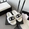 5 colours winter outdoor flat Slippers channel fashion teddy bear fuzzy sandale tazz fluffy Slide woolskin men gift Luxurys slides famous man designer office sandal