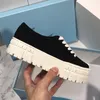 Designer skor sneakers gabardine nylon casual skor dubbel hjul tränare lyx canvas kvinnor snäckar modeplattform fastigheter med höjda sko utomhusskor