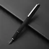 Hongdian 517d Fountain Pen Mat Siyah Full Metal Klip Klasik Klasik Mürekkep Penss Ef F Nibs Okul Ofis Kırtasiye Hediyeleri Pens 240125