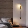 Duvar lambası Modern bakır LED Switch Siyah Sconce Işığı Oturma Odası Yatak Odası Başucu El Koridor Kapalı Ev Dekorasyonu