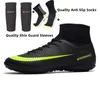 Zhenzu Men Black Turf Soccer Shoes Kids Cleats Football Training Boots High Ankle Sport Sneakersサイズ3545 240130