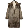 Designer Fashion Autumn and Winter Mens Square Collar Imitation Fur Long Coat Thick Warm Large ZY8K