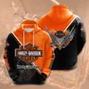 Sweats à capuche pour hommes Sweatshirts Personnalité Mode Hommes Sweats à capuche Nouveaux hommes Harley Moto 3D Imprimé Pull à capuche Sweats à capuche 8q4n