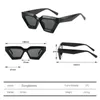 Sunglasses Retro Cat Eye Sunglasses for Women Polygonal Gradient Shadow UV400 Fashion Unique Mens Sunglasses Trend Outdoor Goggles J240202