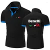 رجال Polos 2024 Benelli Trk 502x Summer Polo Shirt طباعة غير رسمية من القطن عالي الجودة من الأكمام القصيرة Harajuku Top T-Shirt