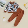 Ensembles de vêtements bébé garçons filles tenues né arbre de Noël imprimé manches longues col rond sweat-shirt et pantalon ensemble enfant en bas âge 2 pièces costumes