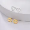 Lucky Turkish Evil Eyes Stud Earring for Womens Girls 14k Yellow Gold Color Ear Studs 2024 Jewelry Mothers Day Gift