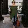 Women's Blouses Pullover Blouse Off Shoulder Top Asymmetric Overlap Solid Poncho Womens Clothing Blusas 2024 Spring Fashion Ladies